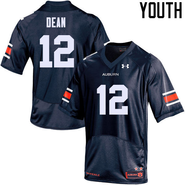 Youth Auburn Tigers #12 Jamel Dean Navy College Stitched Football Jersey